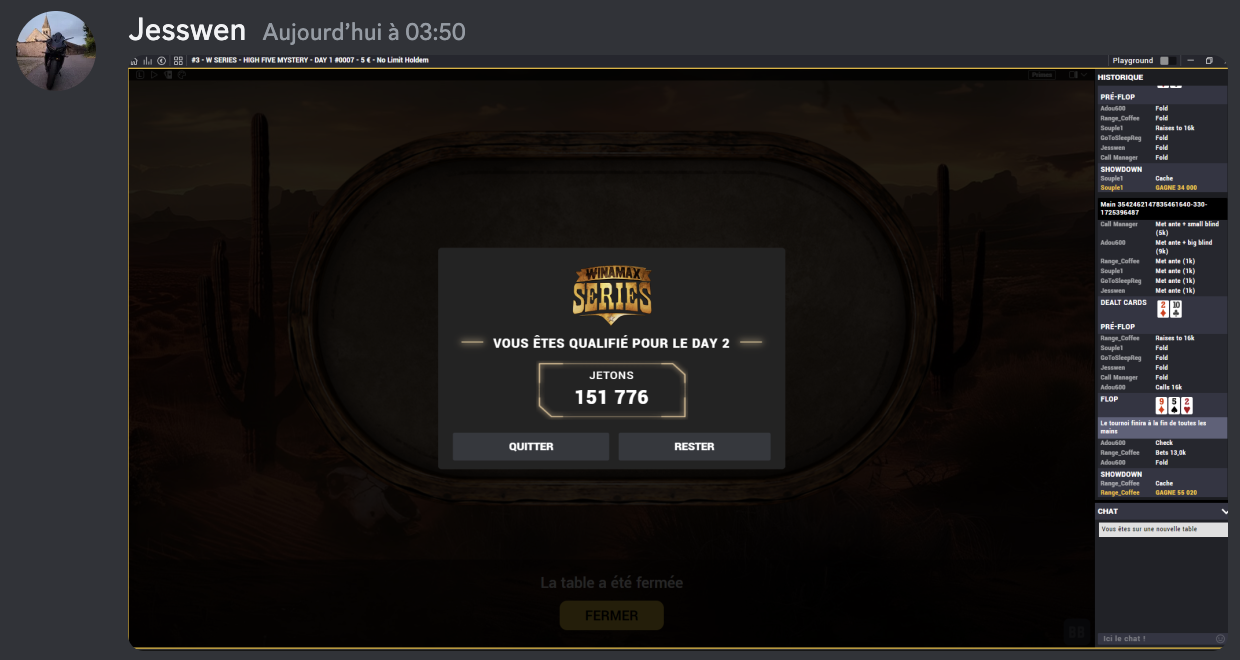 Résultat élève PokerPro #14