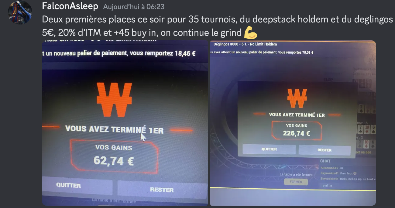 Résultat élève PokerPro #17