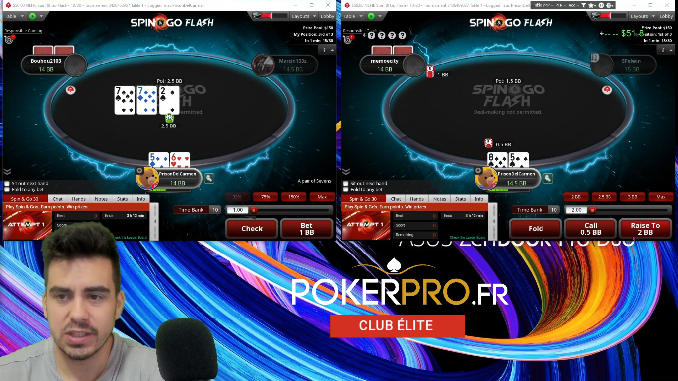 Les Spin & GO Flash sur Pokerstars.com (Highlights #206)